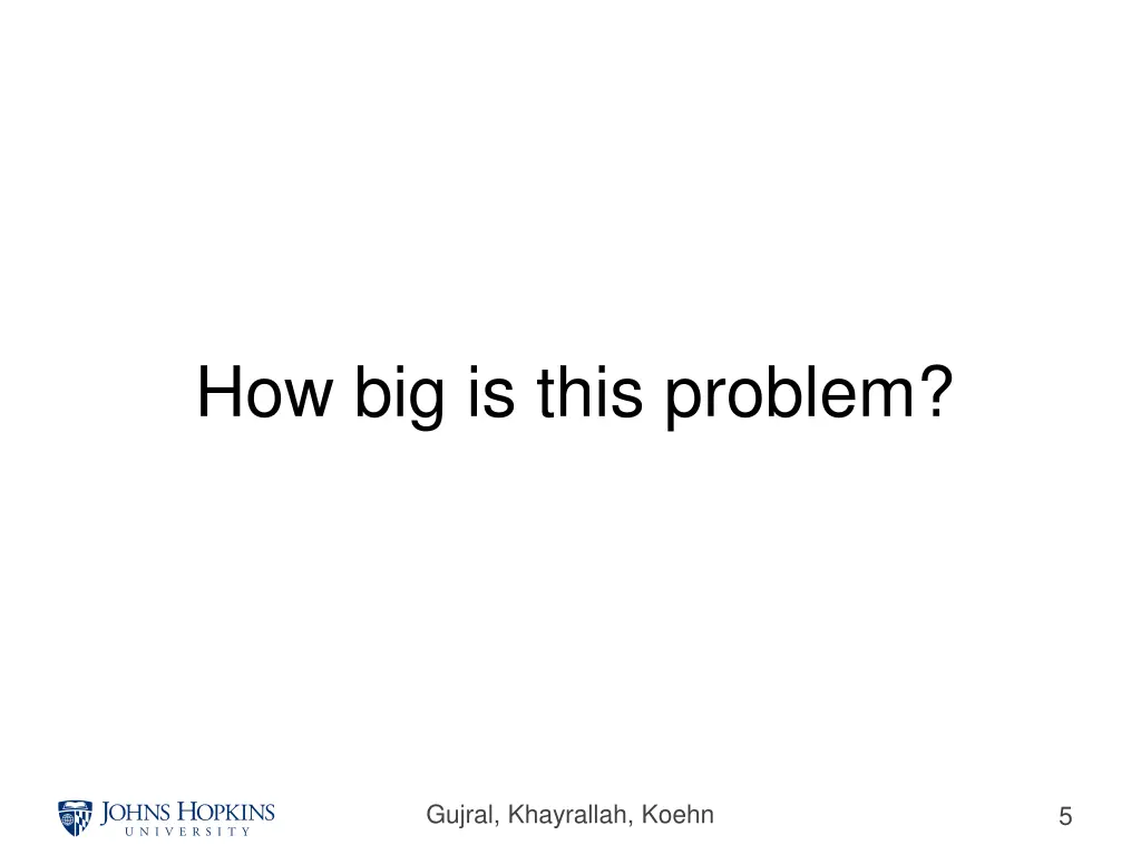how big is this problem