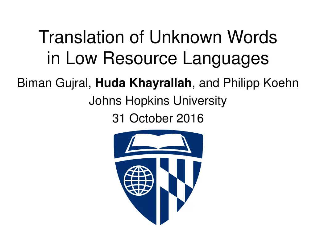 translation of unknown words in low resource 1