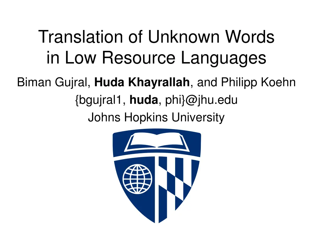 translation of unknown words in low resource 2