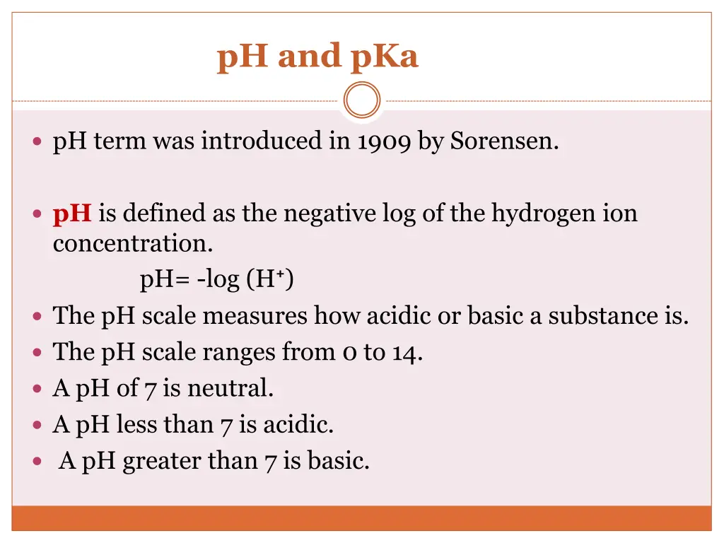 ph and pka