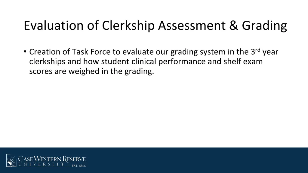 evaluation of clerkship assessment grading
