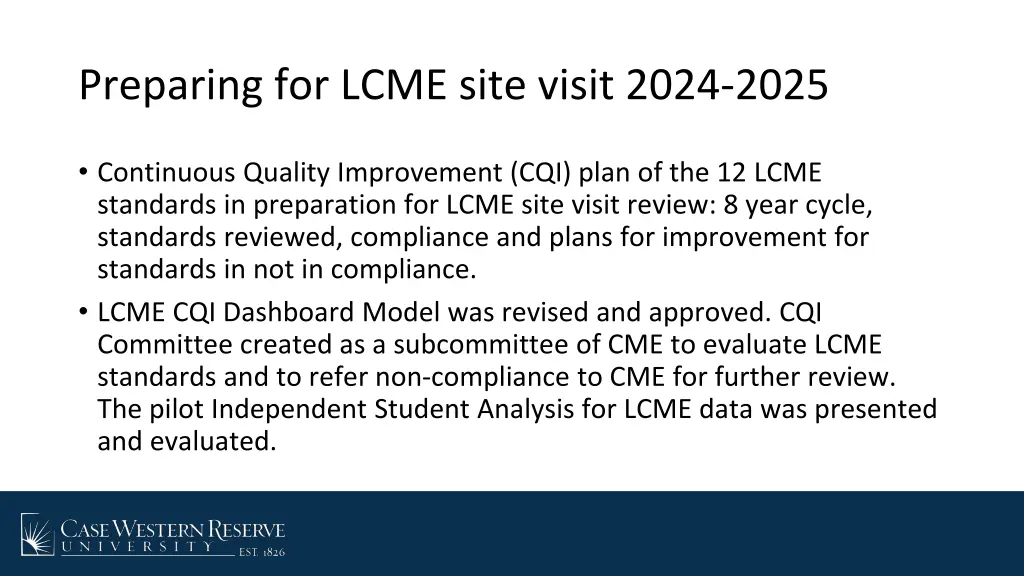 preparing for lcme site visit 2024 2025