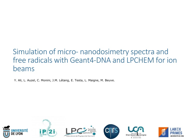 simulation of micro nanodosimetryspectra and free