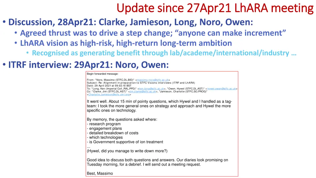 update since 27apr21 update since 27apr21 lhara