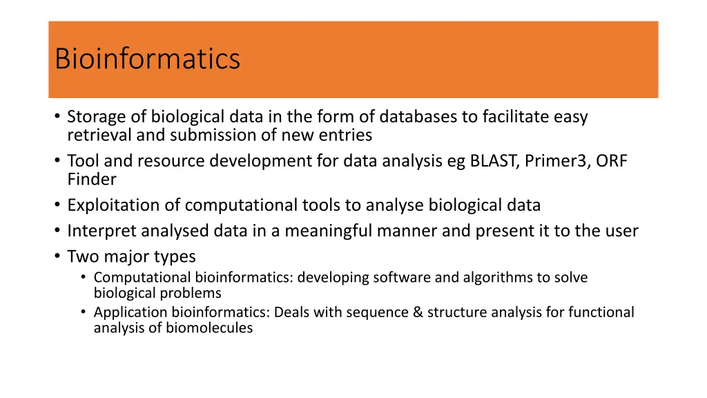 bioinformatics