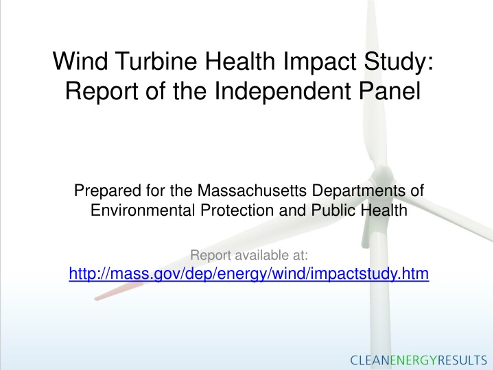 wind turbine health impact study report