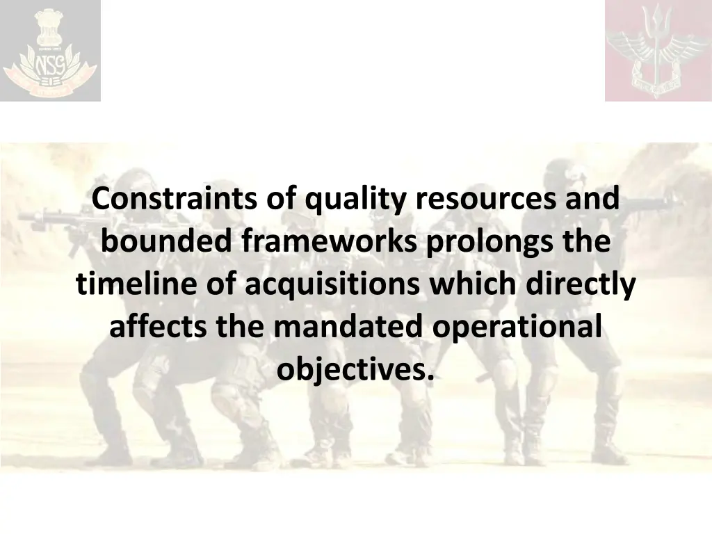 constraints of quality resources and bounded