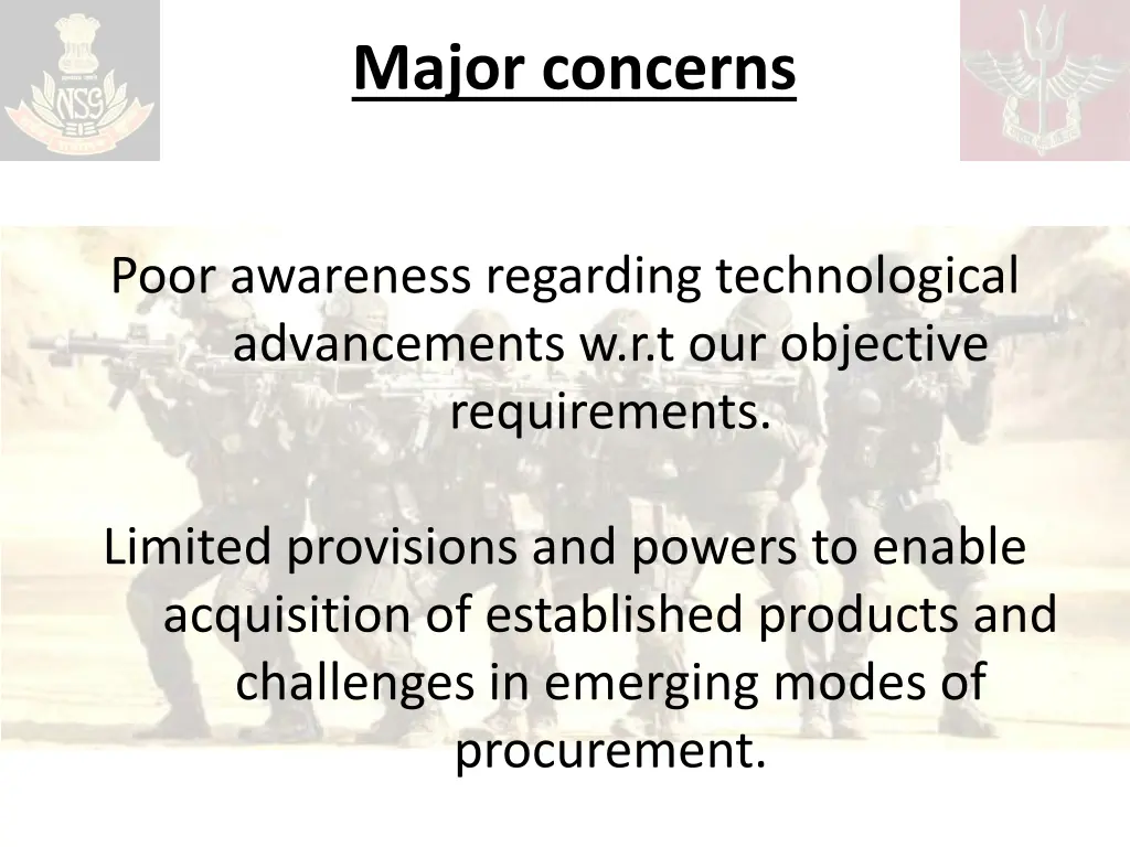major concerns 1
