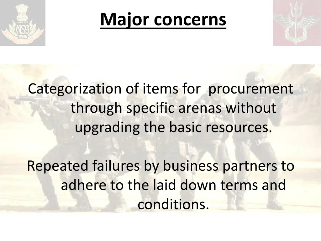 major concerns 3