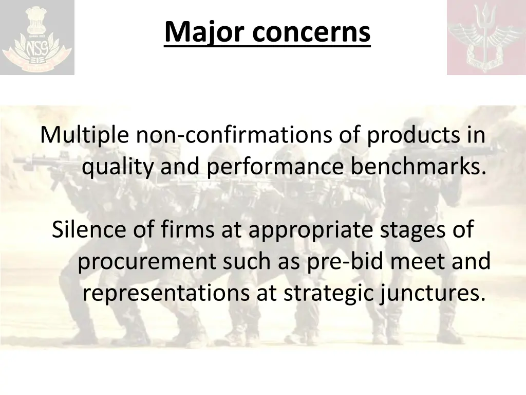 major concerns 4