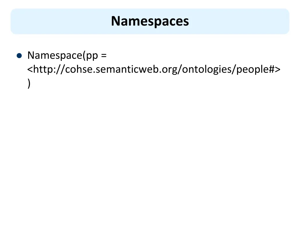 namespaces