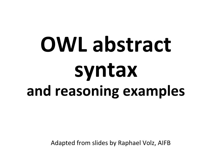 owl abstract syntax and reasoning examples