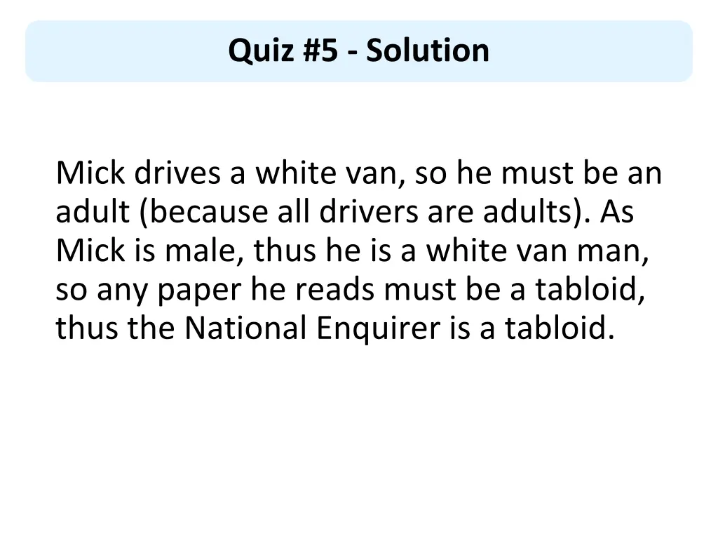 quiz 5 solution