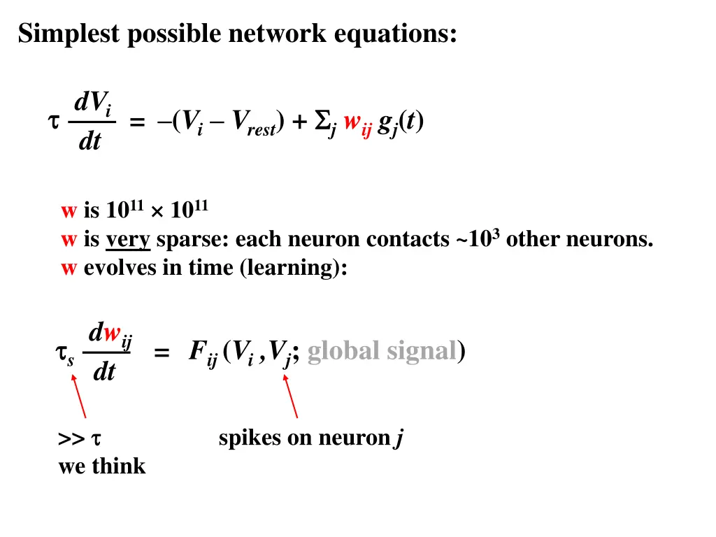 simplest possible network equations 4