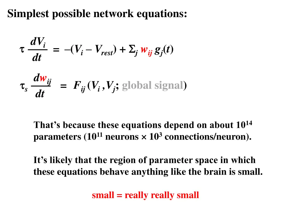 simplest possible network equations 9