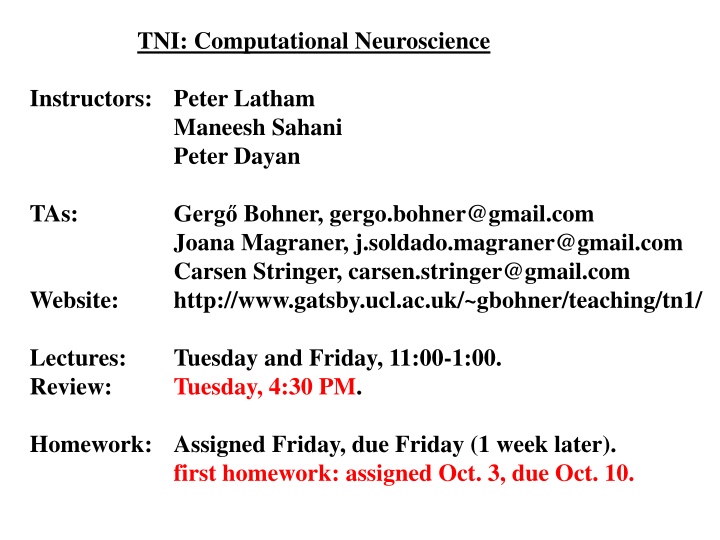 tni computational neuroscience