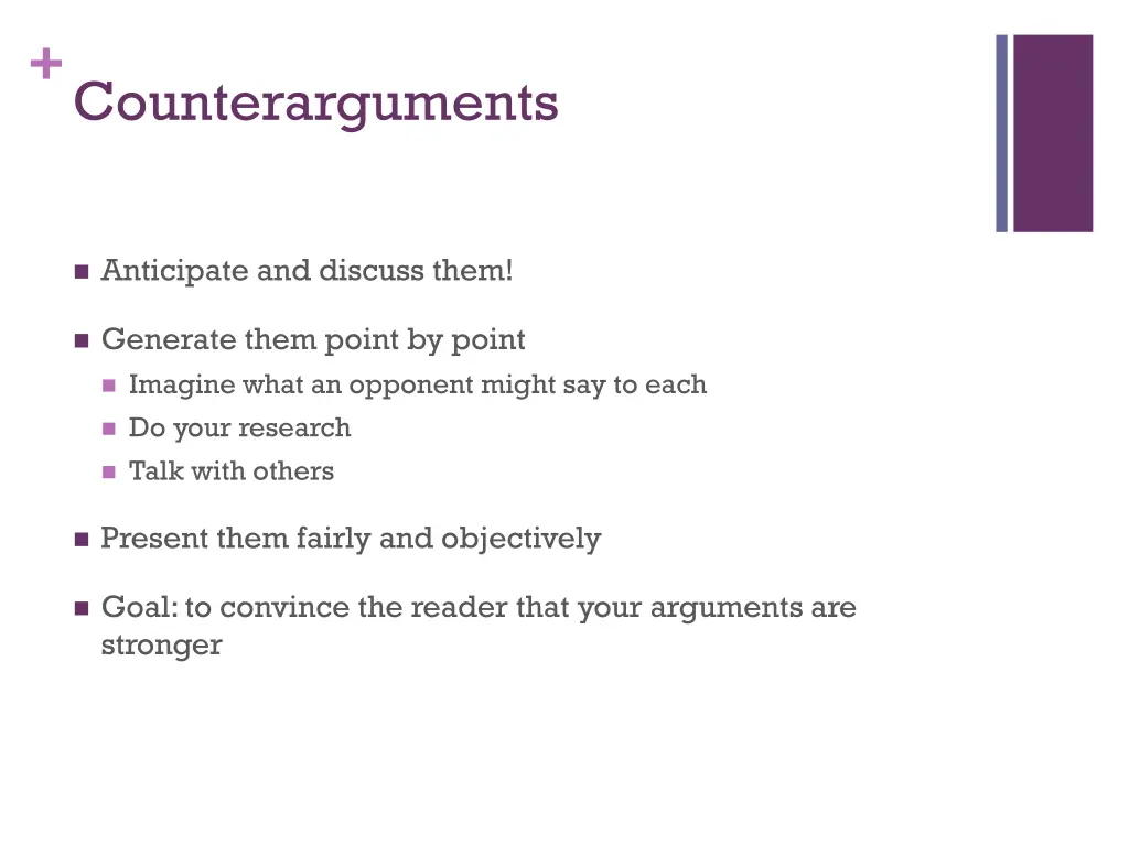 counterarguments
