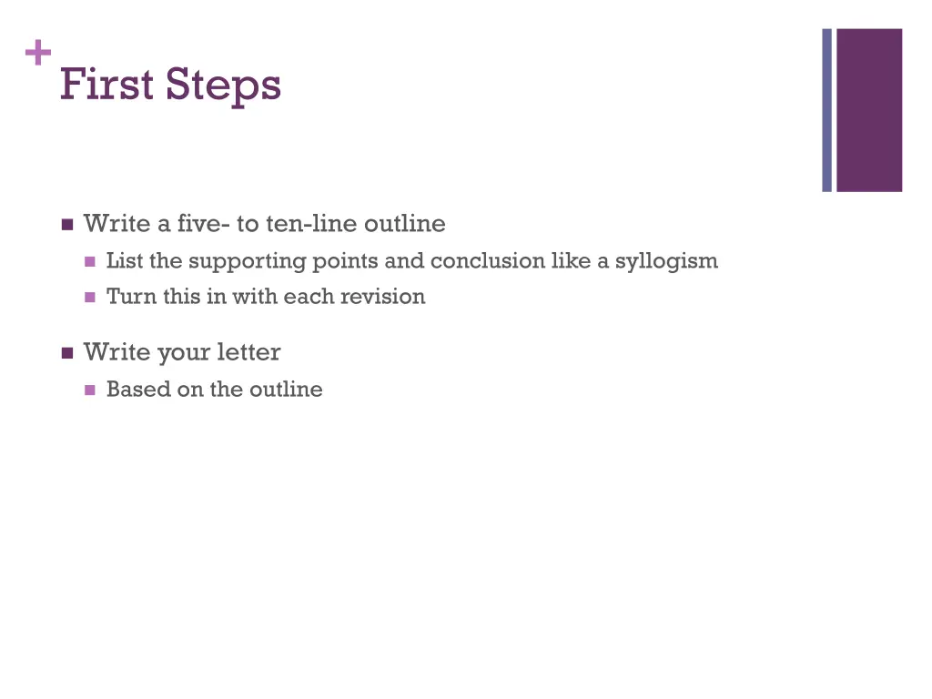 first steps