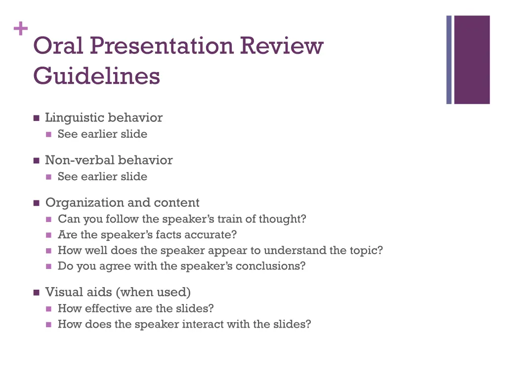 oral presentation review guidelines 1
