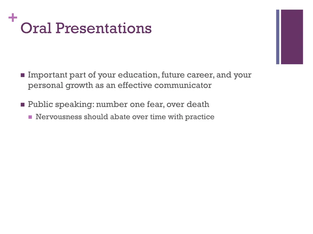 oral presentations