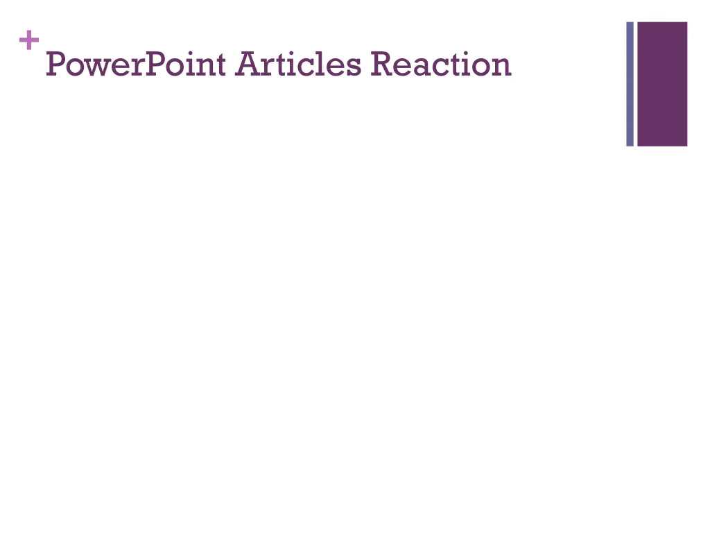 powerpoint articles reaction