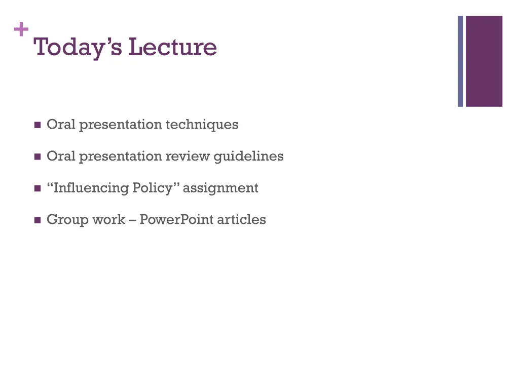 today s lecture