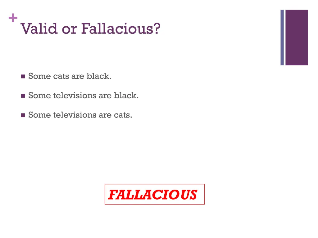 valid or fallacious 1