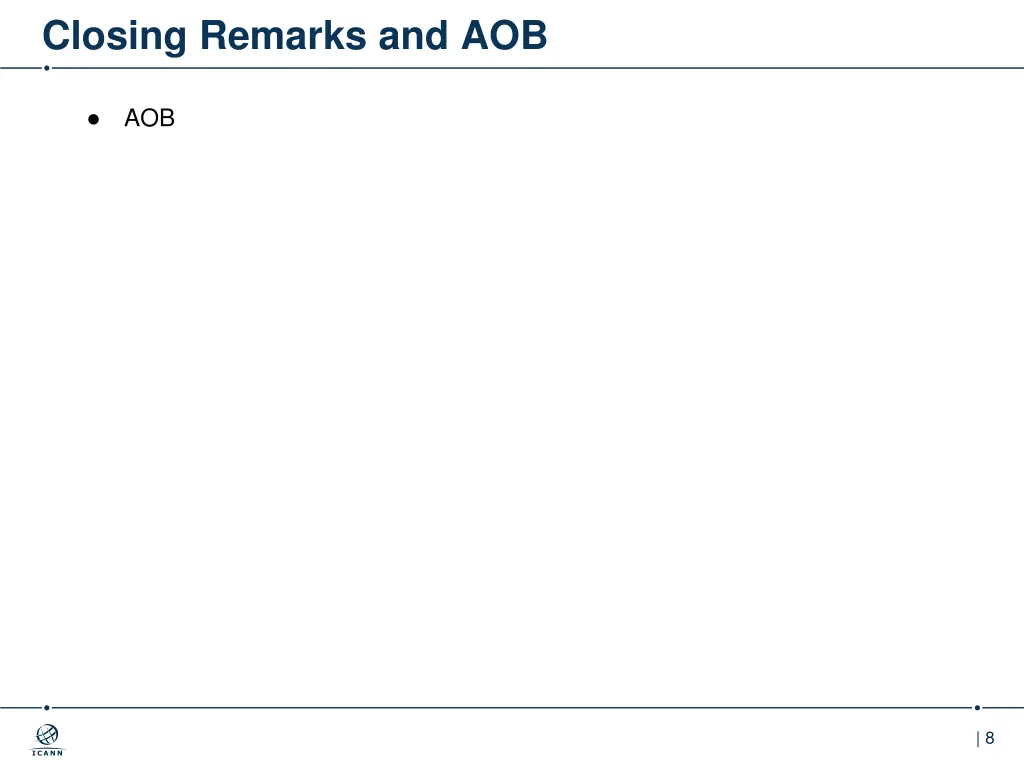 closing remarks and aob