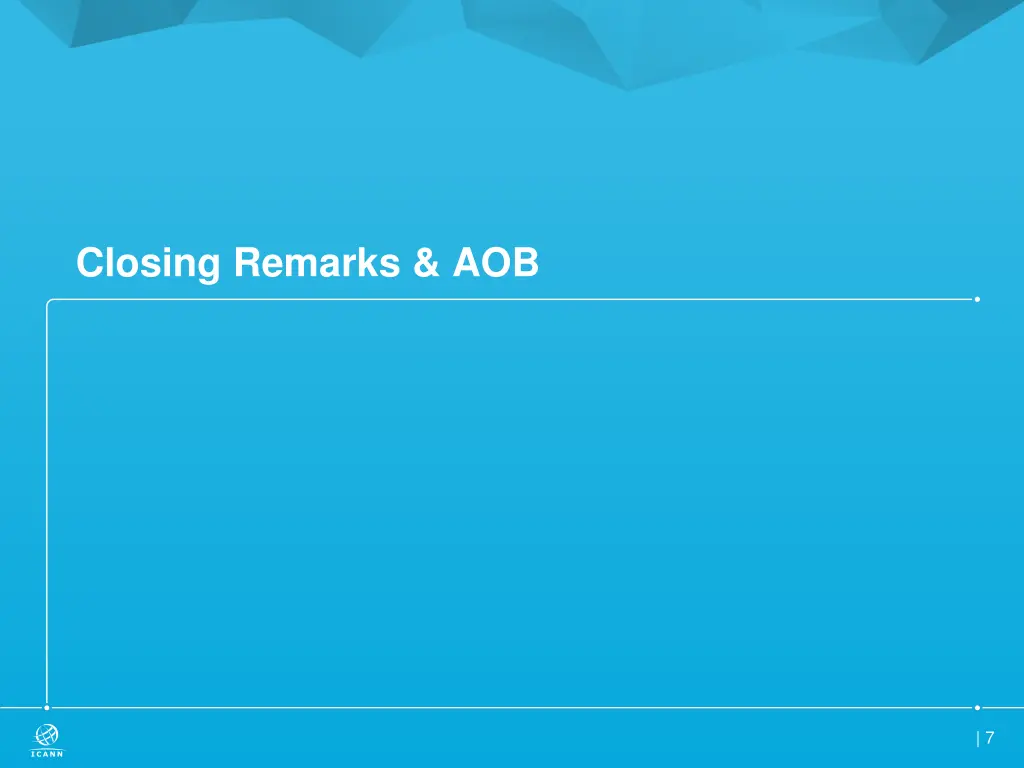 closing remarks aob