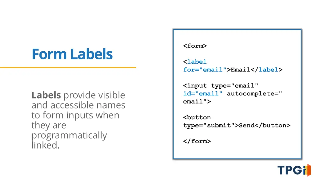 form label for email email label input type email