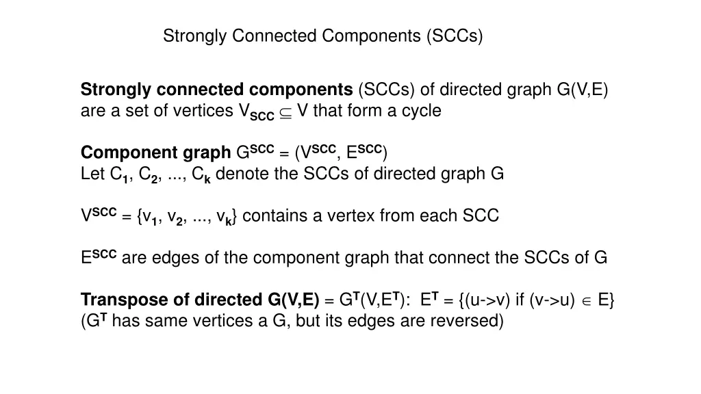 strongly connected components sccs