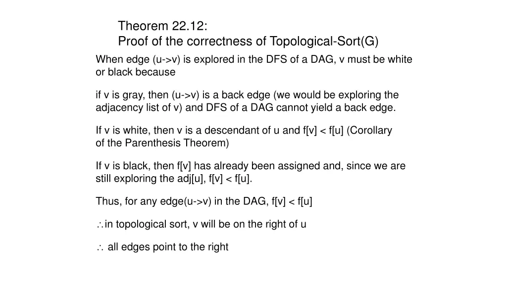 theorem 22 12 proof of the correctness