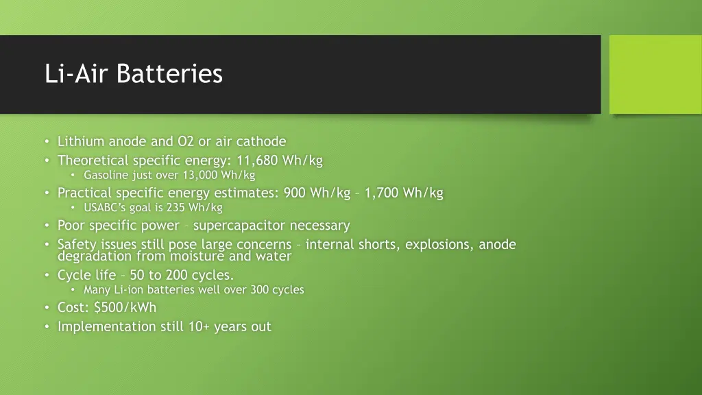 li air batteries