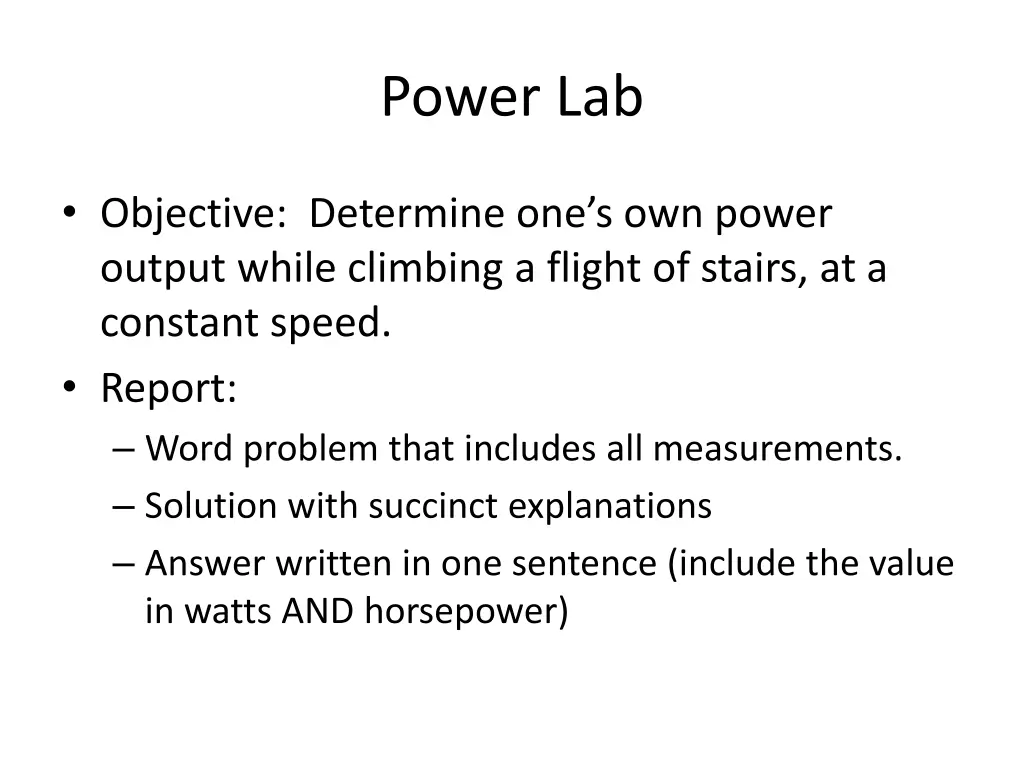 power lab