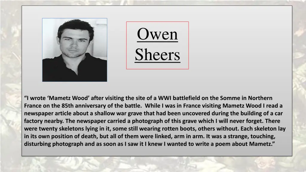 owen sheers