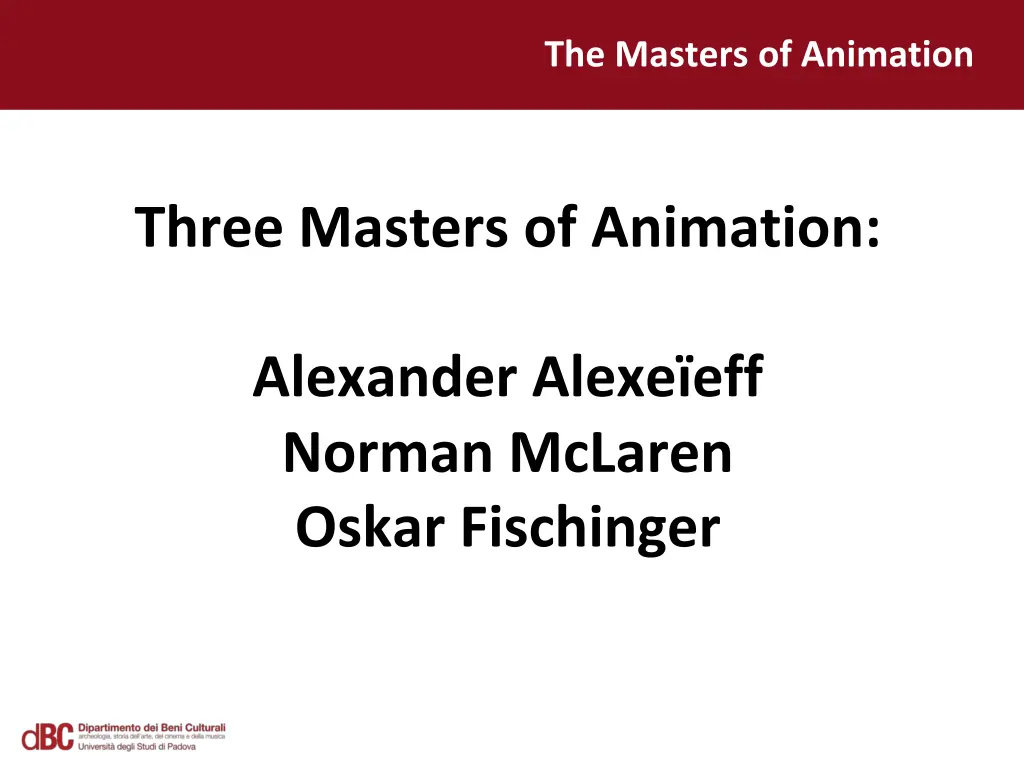 the masters of animation