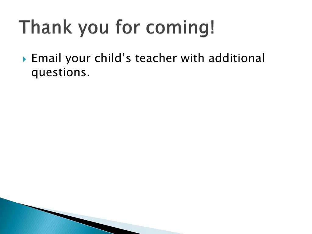email your child s teacher with additional