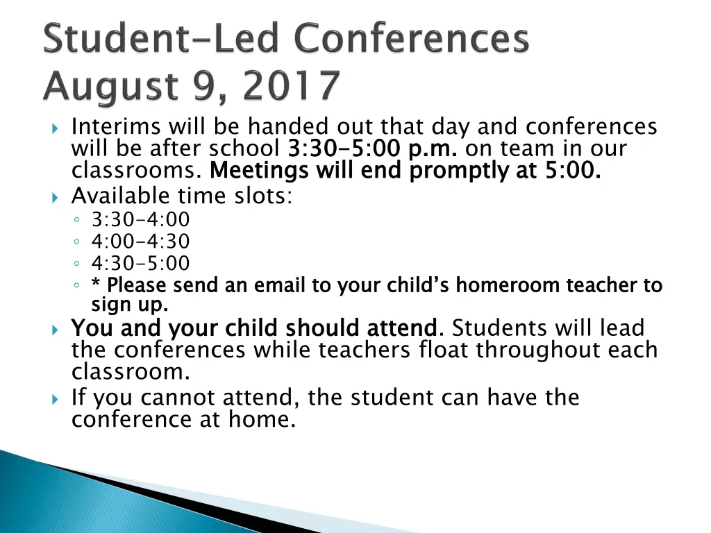 interims will be handed out that