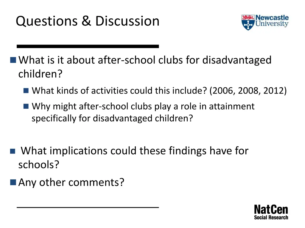 questions discussion