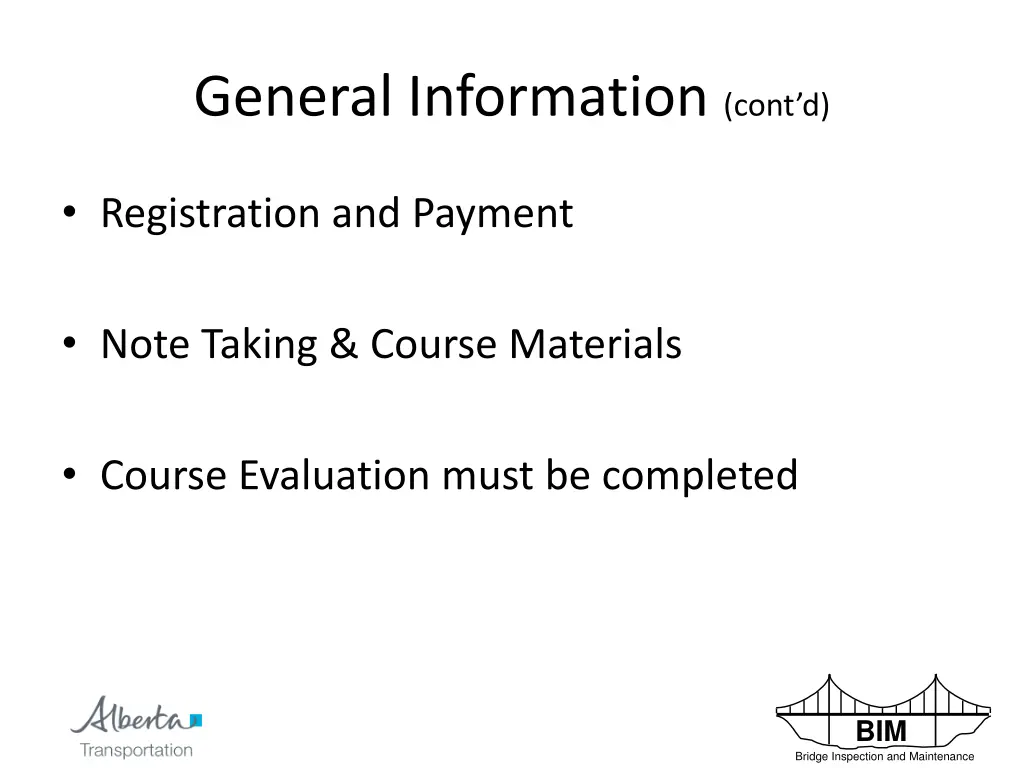 general information cont d