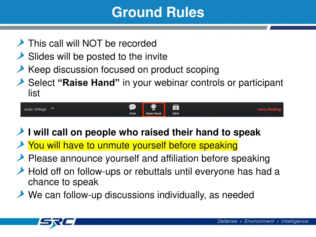 ground rules