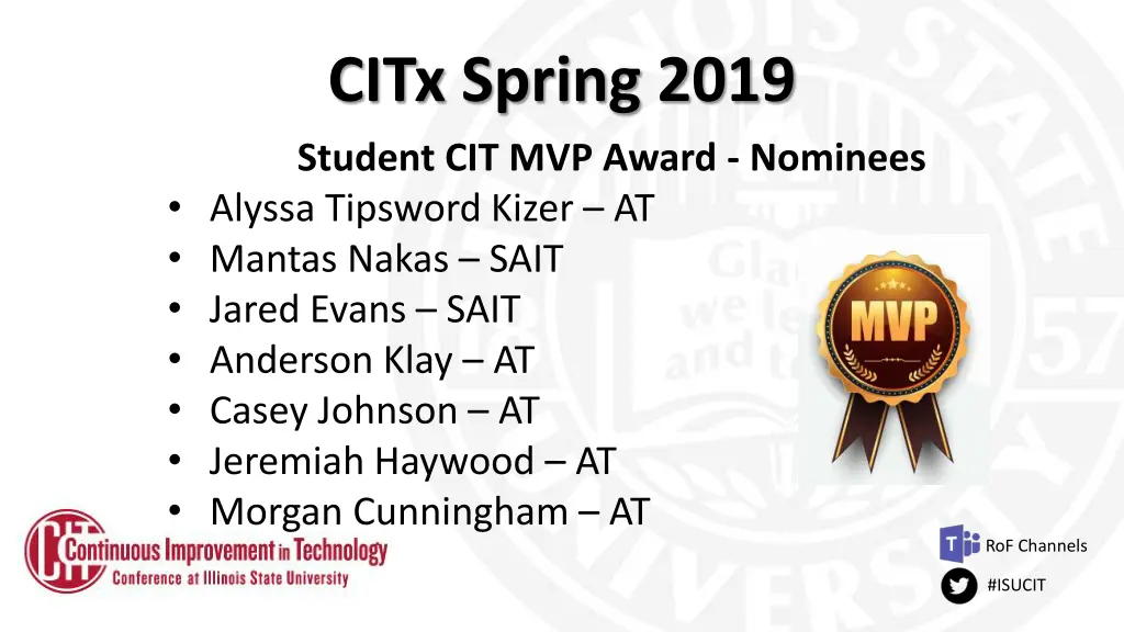 citx spring 2019 student cit mvp award nominees