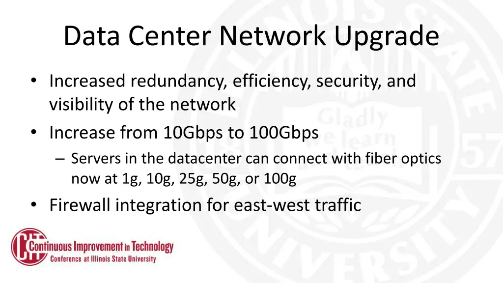 data center network upgrade