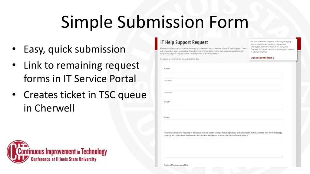 simple submission form