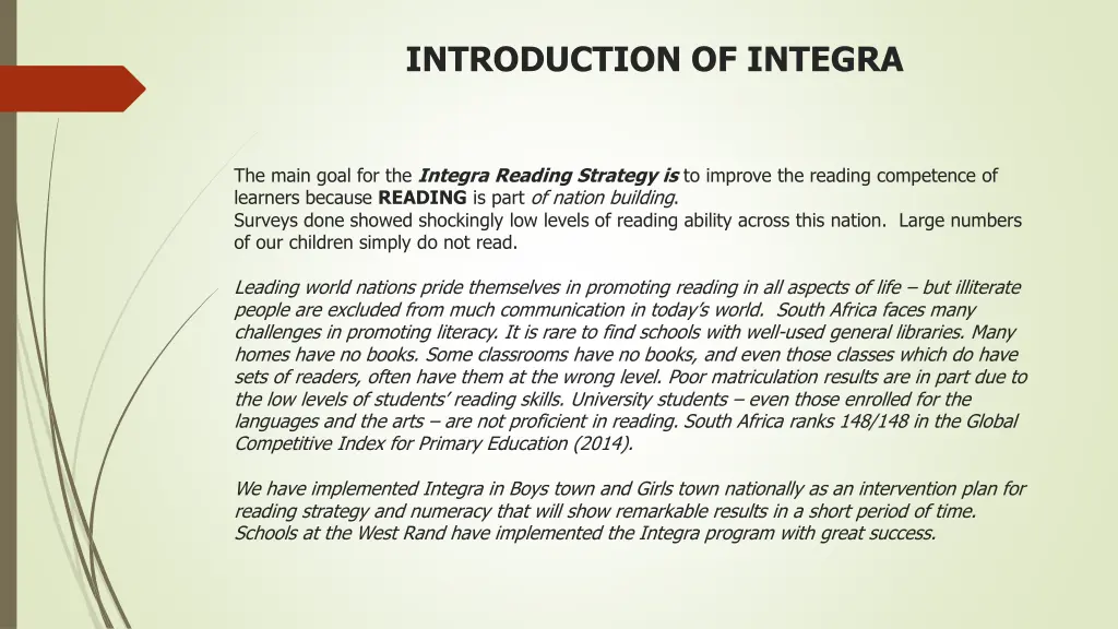 introduction of integra