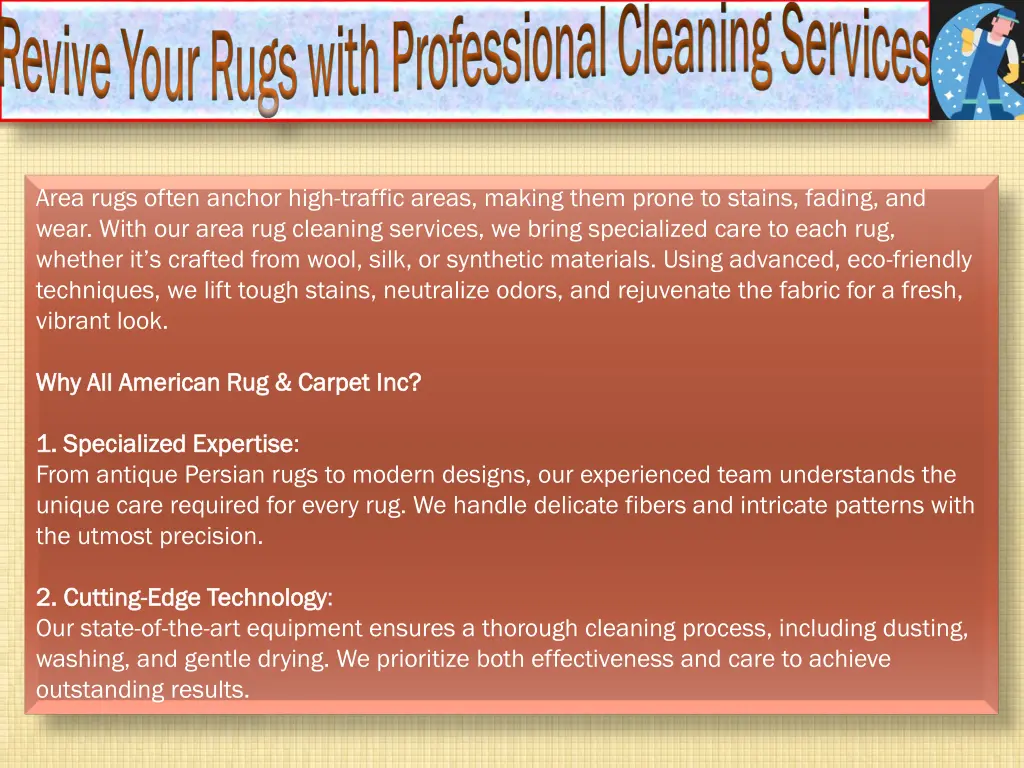 revive your rugs with professional cleaning 3