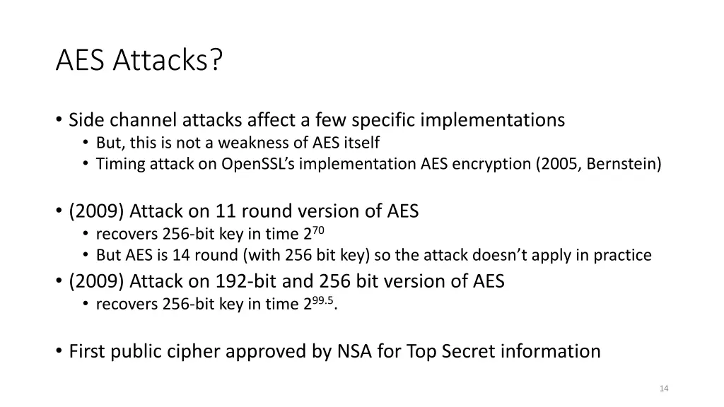 aes attacks