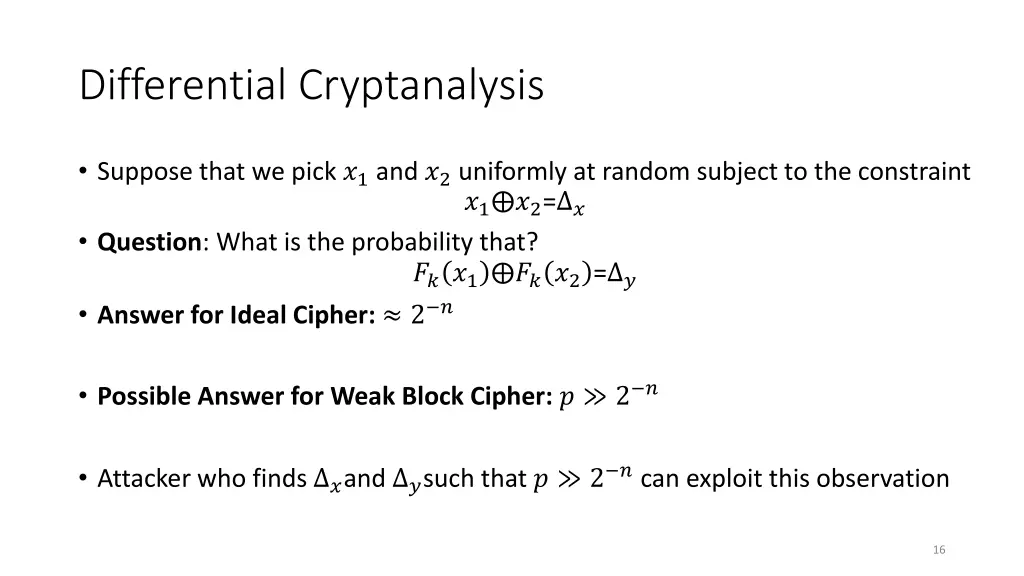 differential cryptanalysis 1