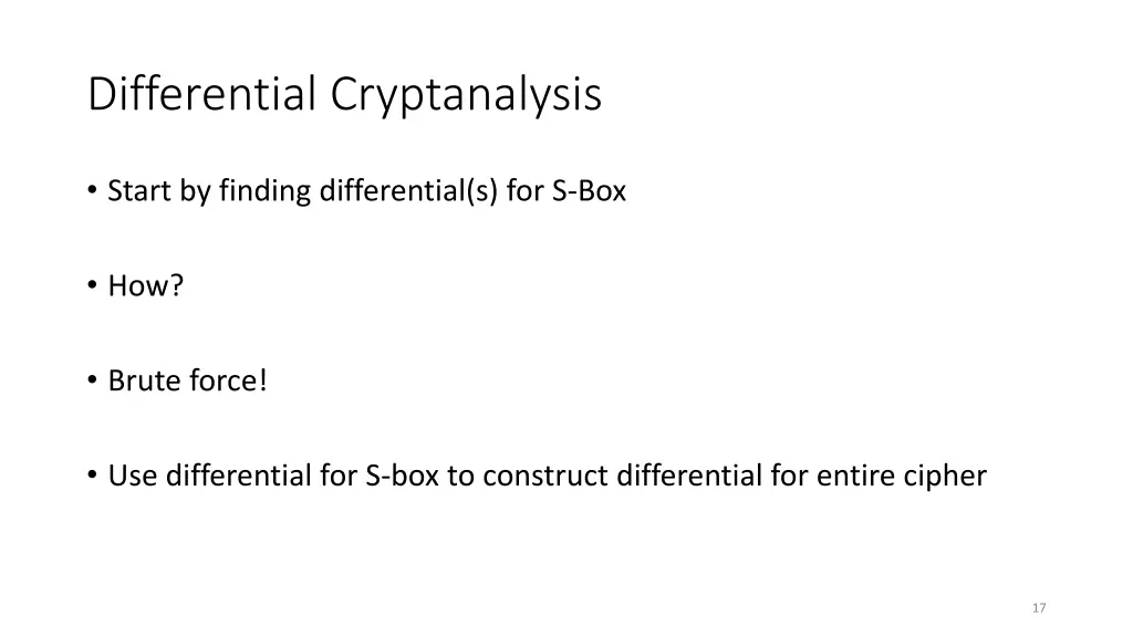 differential cryptanalysis 2