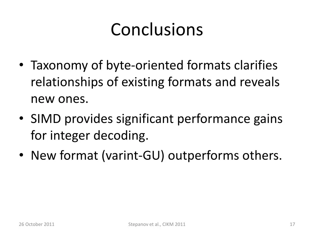 conclusions